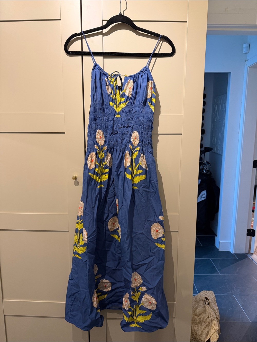 J. Crew Blue Floral Maxi Dress